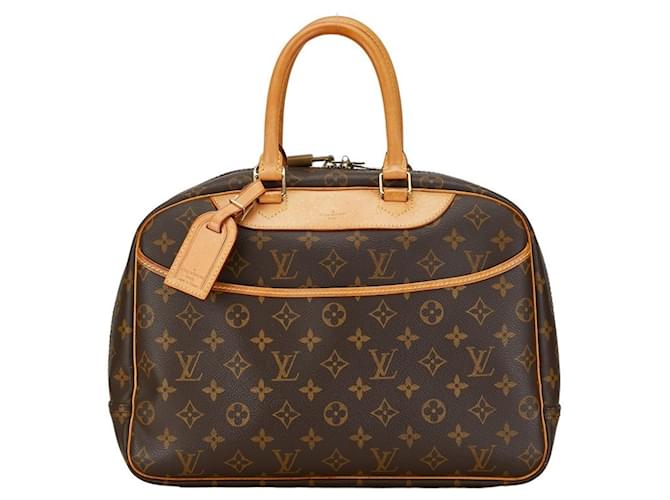 Louis Vuitton Monogram Deauville Handbag Brown Patent leather  ref.1462477