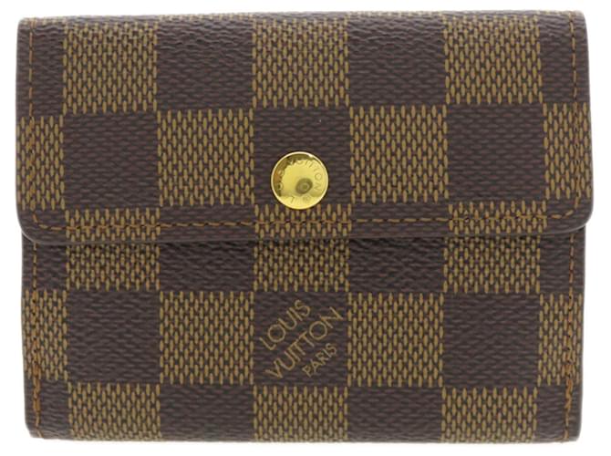 Carteira de moedas Louis Vuitton Damier Ebene Lona  ref.1462595