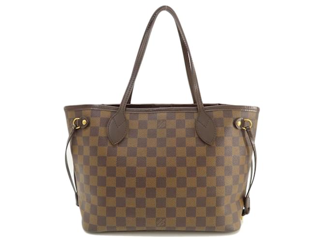 Neverfull Louis Vuitton Damier Ebene Tote Bag Leinwand  ref.1462609