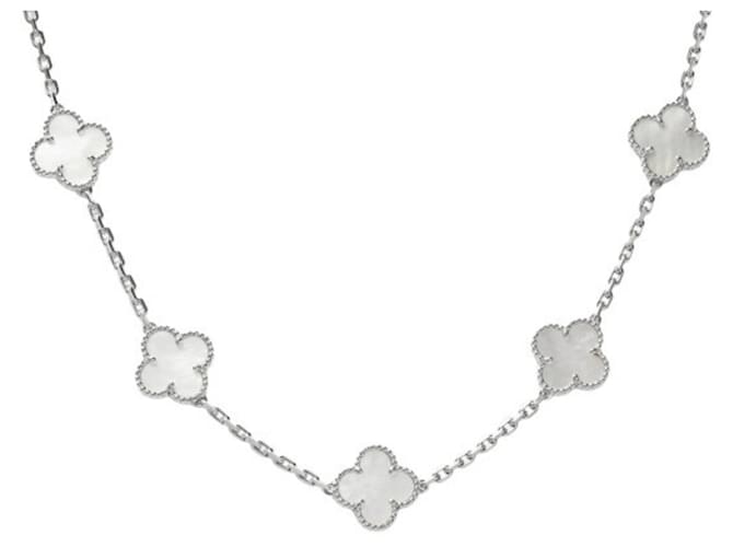 Colar de ouro branco Alhambra 10 Motivos da Van Cleef & Arpels  ref.1462649