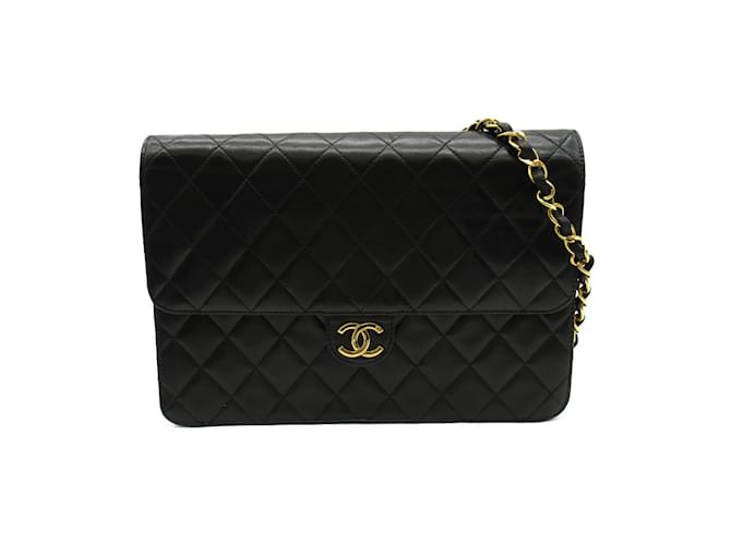 Sac à épaule Chanel Matelassé Push Lock avec chaîne Cuir Noir  ref.1462668