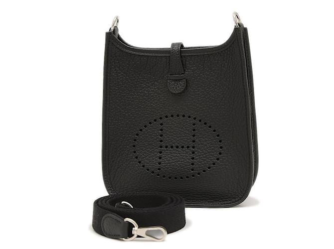 Hermès Bolsa de Ombro Hermes Evelyne TPM Amazon Preto Couro  ref.1462853