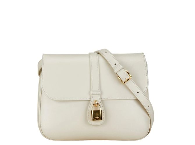 Céline Celine Medium Taboo Shoulder Bag White