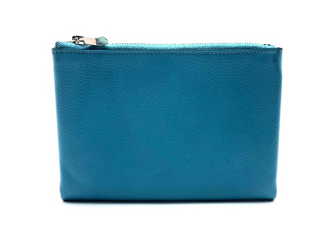 Hermès Neceser de cuero azul Hermes