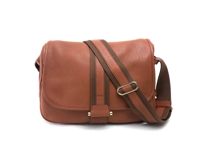 Hermès Bolsa de ombro de couro marrom Hermes