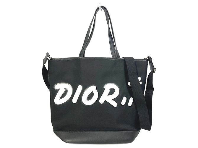 Christian Dior Borsa tote Dior Homme KAWS Collaboration Nero
