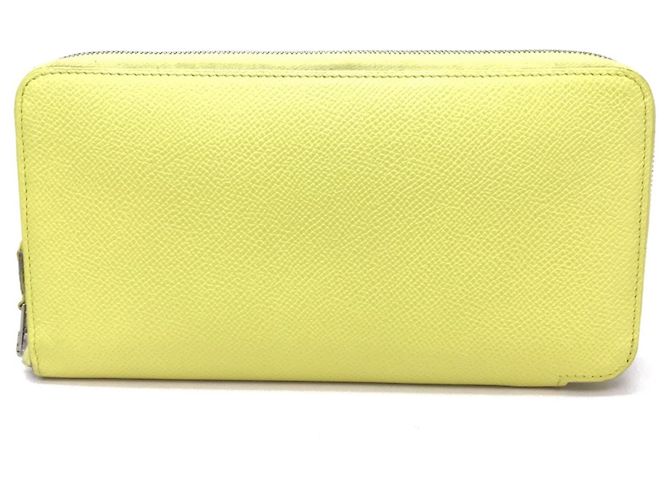 Hermès Hermes Silk-In Zip Around Long Wallet Yellow