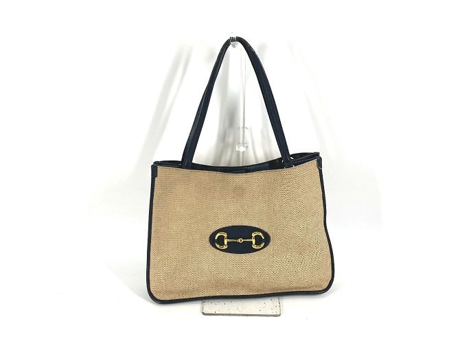 Bolsa tote Gucci bege e marinho