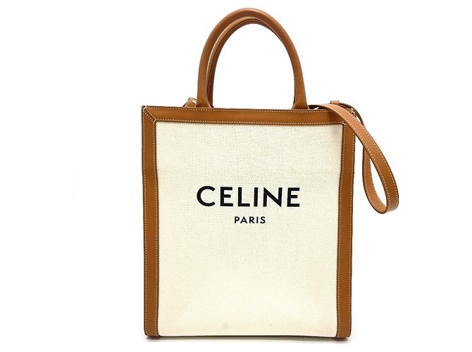 Céline Celine 192082BNZ.02NT Bolsa Cabas Vertical Branco