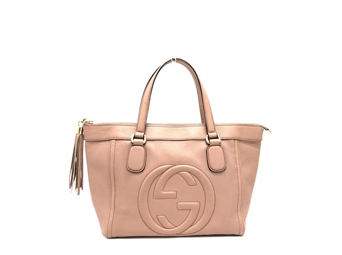 Gucci 282307 Fringe Handbag Beige Leather  ref.1463119