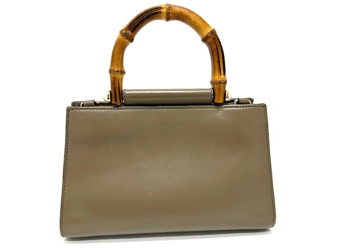 Bolsa de couro marrom Gucci  ref.1463144