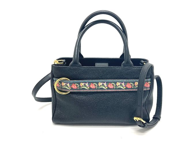 Bolsa de couro preta Etro Preto