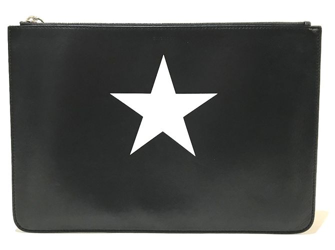 Bolsa de mão de couro preto Givenchy
