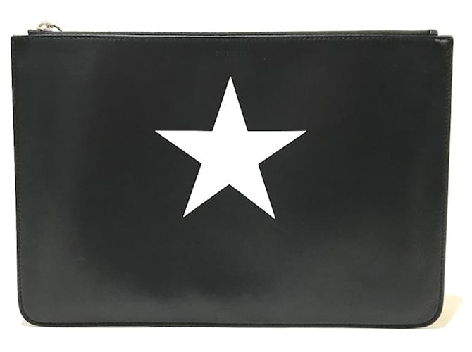 Givenchy Black Leather Clutch Bag  ref.1463248