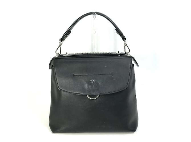 Fendi 8BZ042 Black Leather Backpack  ref.1463267