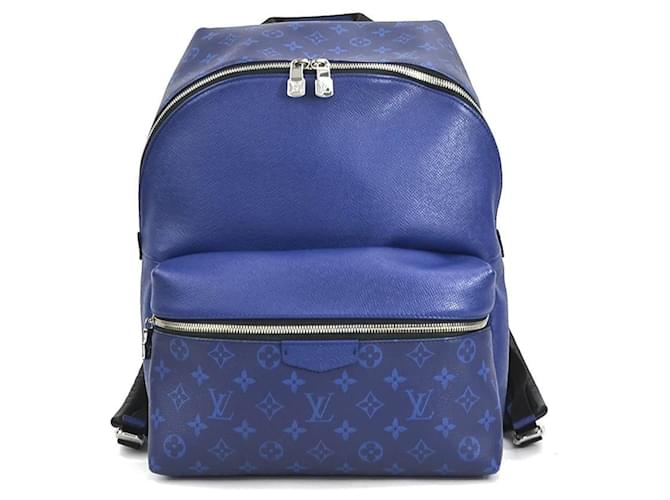 Louis Vuitton Taigarama Discovery Backpack Blue Leather  ref.1463436