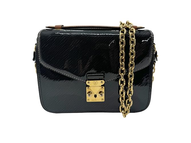 Borsa a Spalla Mini Pochette Metis Monogramma Reverse Louis Vuitton Nero Tela Plastica  ref.1463439