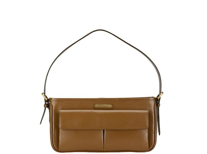 Bolso de mano Burberry Nova Check Castaño Cuero  ref.1463483