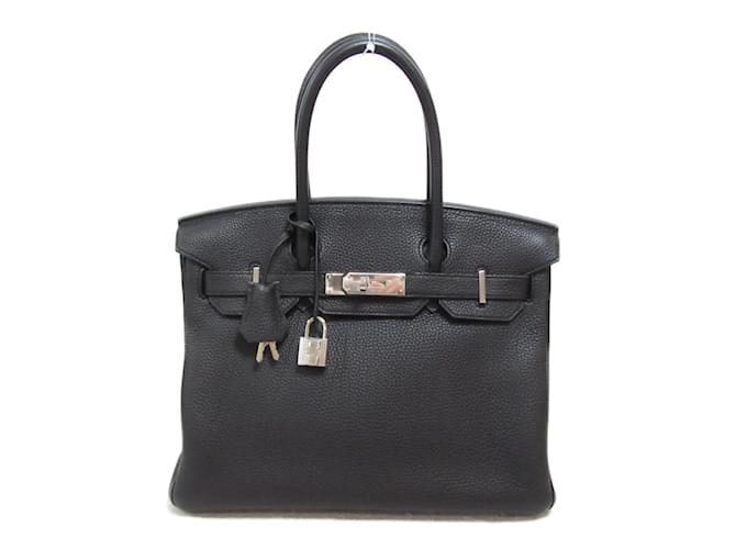 Hermès Hermes Birkin 30 Black Handbag Leather  ref.1463539