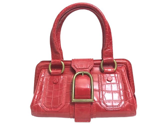 Céline Bolsa de couro vermelho Celine