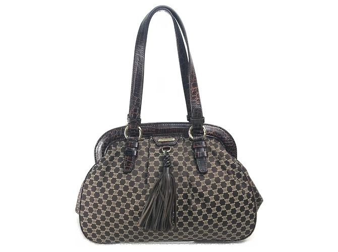 Céline Borsa a spalla in pelle marrone Celine