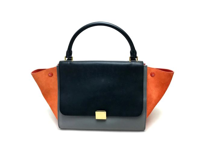 Céline Borsa a spalla in pelle nera Celine Nero