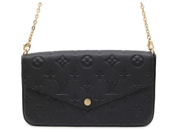 Pochette Felicie Monogram Empreinte M64064 de Louis Vuitton Toile Noir  ref.1463762