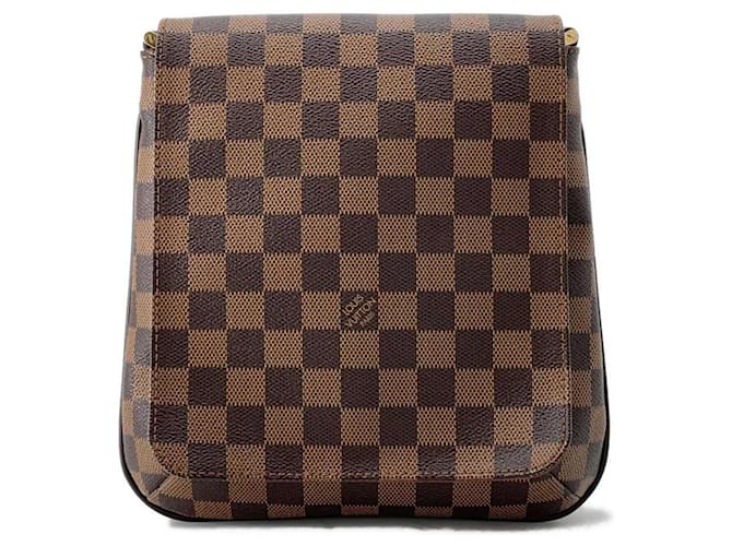 Bolsa de Ombro Musette Salsa Damier Ebene da Louis Vuitton Laranja Lona  ref.1463790