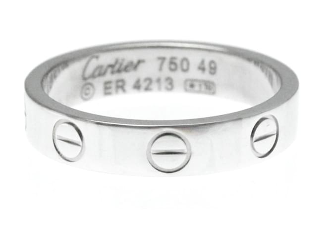 Anillo Mini Love Cartier en Oro Blanco Plata  ref.1463843