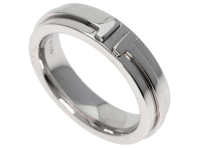 Tiffany & Co Tiffany T TWO Narrow Ring in 18K White Gold  ref.1464045