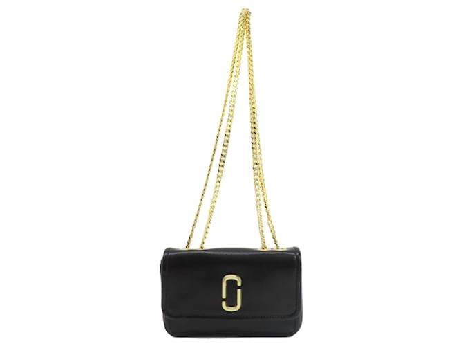 Marc Jacobs Double J Shoulder Bag Black Leather ref.1464052 Joli Closet