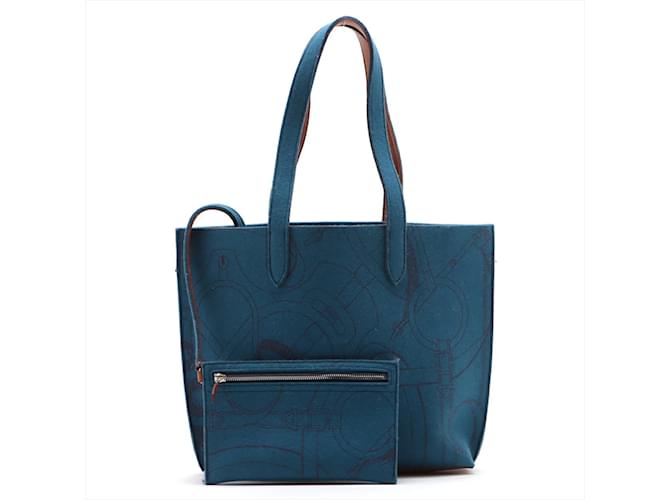 Hermès Hermes Karimi MM Blue Leather Shoulder Bag  ref.1464230