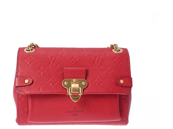 Bolso de cadena Vavin BB en Monogram Empreinte de Louis Vuitton Roja Cuero  ref.1464274 - Joli Closet