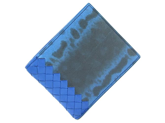 Bottega Veneta Blue Leather Bi-fold Wallet  ref.1464301