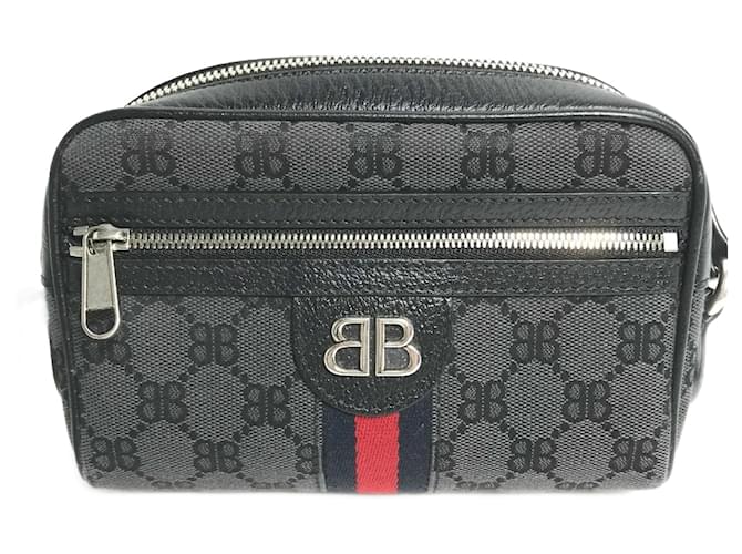 Gucci 680128 Balenciaga Collaboration Shoulder Bag Black  ref.1464359