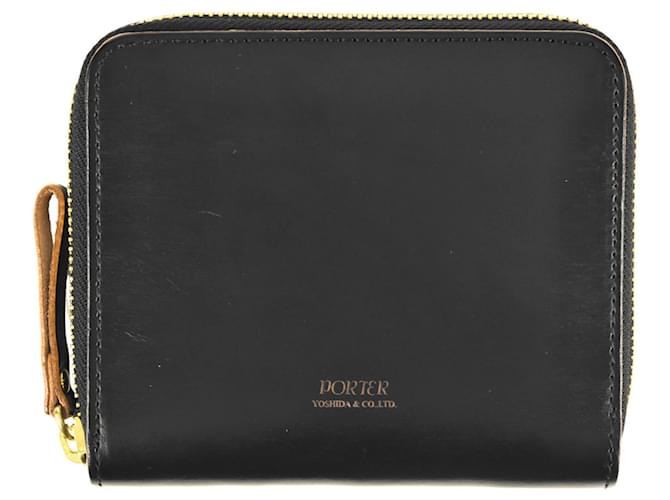 Freeman Porter Porter Film Bi-fold Leather Wallet Black  ref.1464404