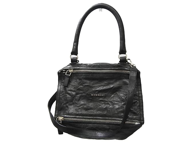 Sac à main en cuir Pandora Small de Givenchy Noir  ref.1464472