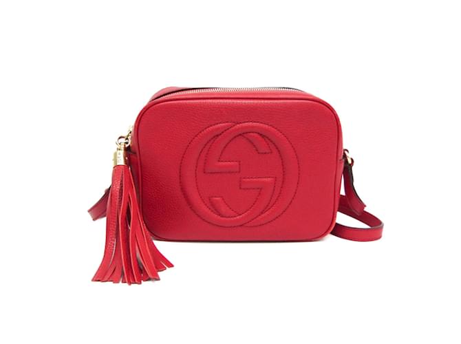 Gucci Soho Disco Tasche in orange rot Leder  ref.1464566