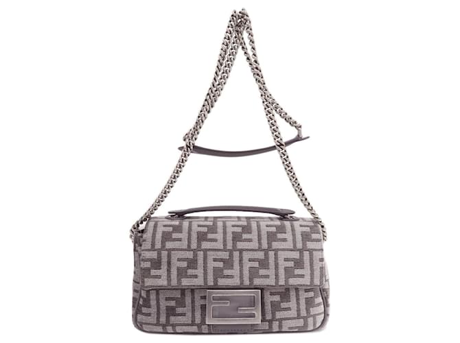 FENDI｜SHOULDER BAGS (8BR793 AH9C F1K37) Fendi Motif Napa Leather Baguette Chain Shoulder Bag 8BR793