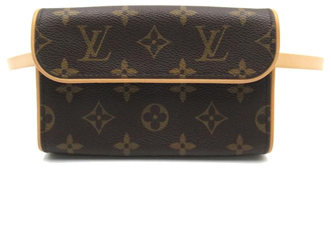 Bolso bandolera Pochette Florentine Louis Vuitton Castaño  ref.1464695