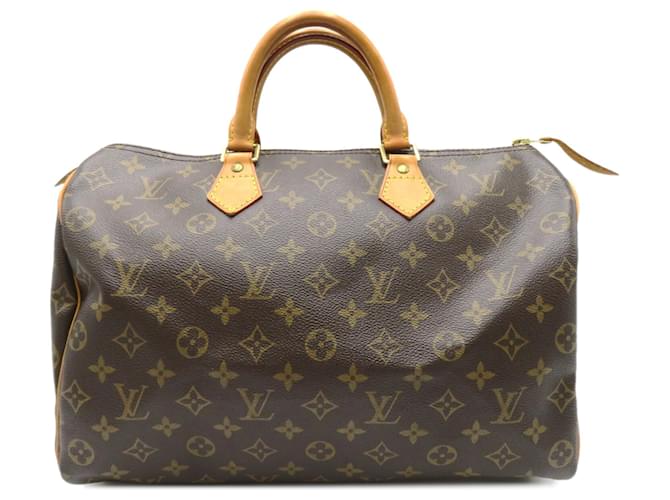 Louis Vuitton Speedy 35 Handbag Brown  ref.1464729