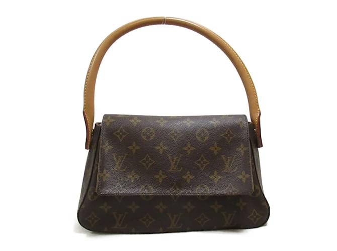 Sac à épaule Mini Looping Louis Vuitton Marron  ref.1464732