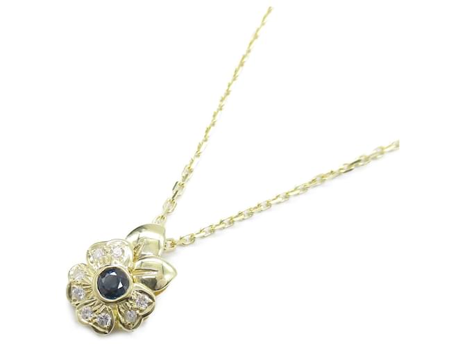 Collana in zaffiro e diamante Mikimoto Blu Oro giallo  ref.1464734