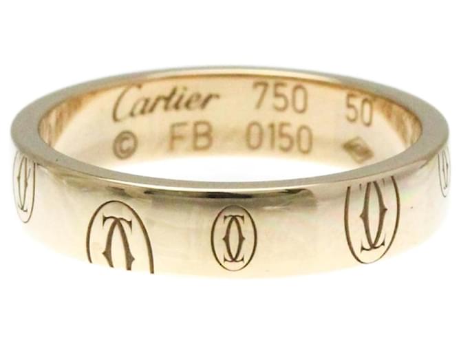 Cartier Happy Birthday Pink Gold Band Ring Golden  ref.1464761