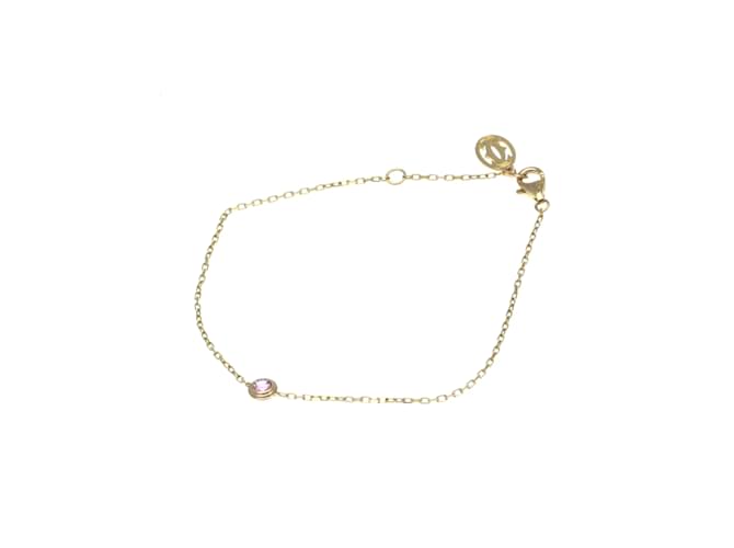 Cartier Light Sapphires of Cartier Pink Gold Sapphire Charm Bracelet Golden  ref.1464783