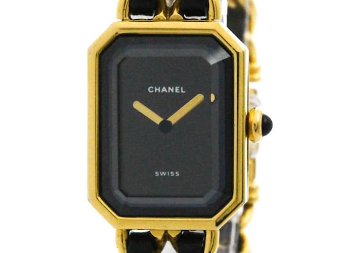 Damenarmbanduhr Chanel Premiere L Größe Vergoldet Quarz H0001  ref.1464836