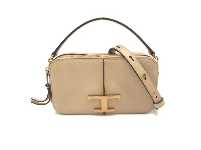 Tod's Beige Leather 2-Way Shoulder Bag