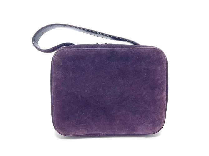Sac à main en cuir violet Chanel