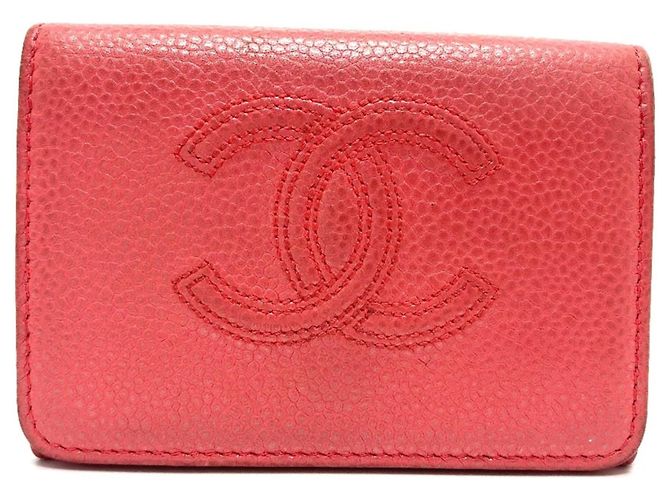 Portefeuille compact trifold CC Mark Chanel A70796 Rose