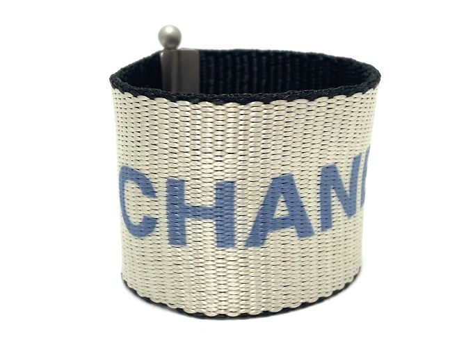 Timeless Bracciale in tessuto blu vintage Chanel